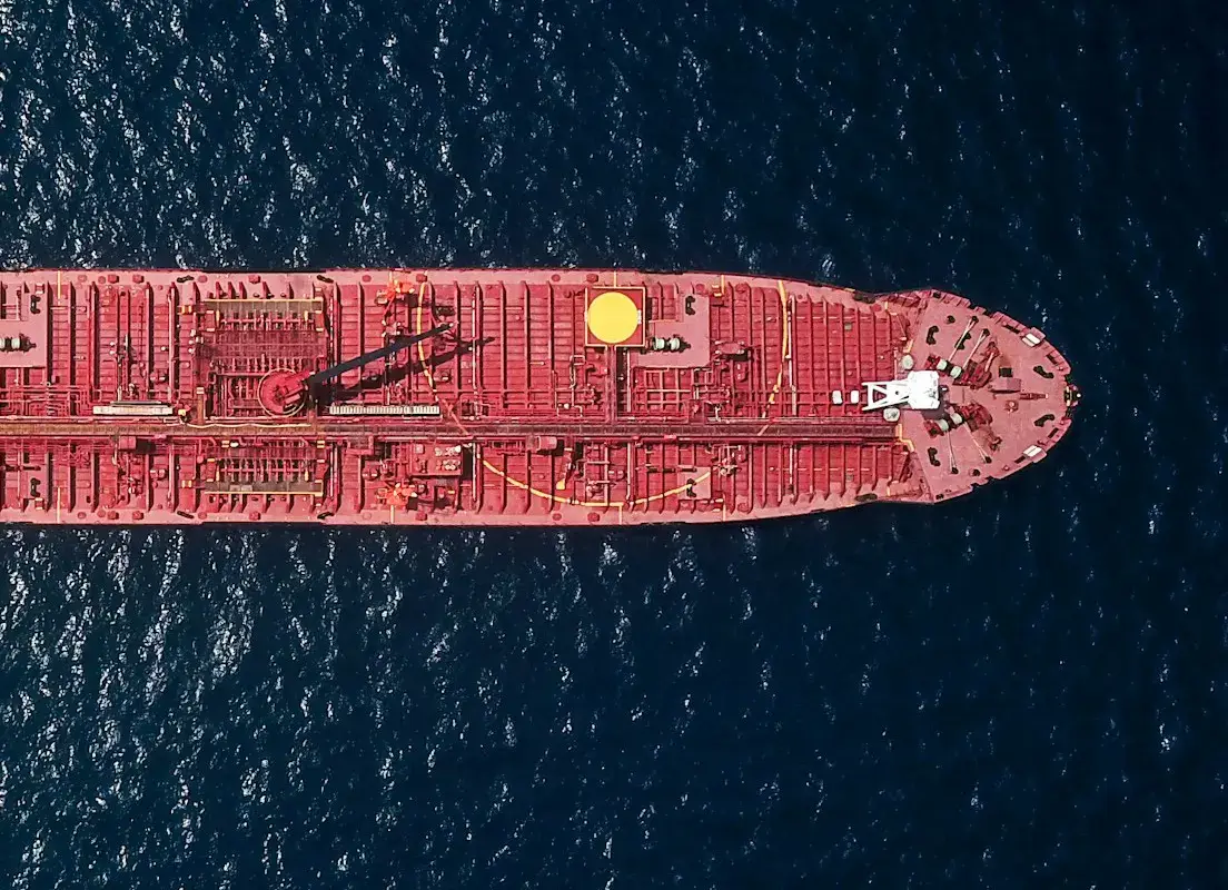 Cargo vessel at sea